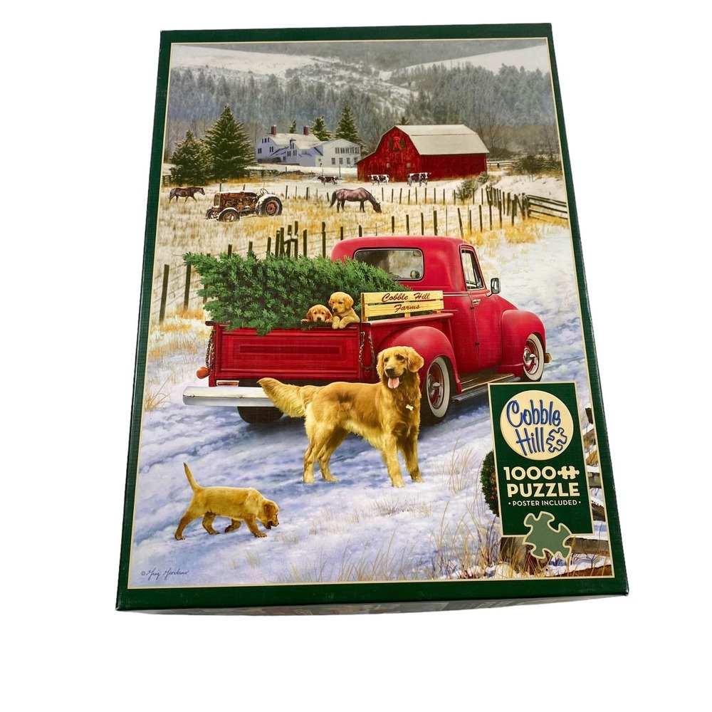 Cobble Hill Christmas On The Farm 1000 Pcs Puzzle Complete